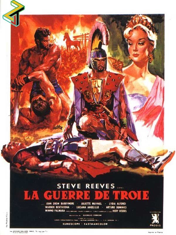 Affiche du film La guerre de Troie (1961) de Giorgio Ferroni. Voir La guerre de Troie en streaming / torrent sur meilleurs-films.fr