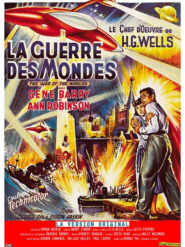 Affiche du film La Guerre des Mondes (1953) de Byron Haskin. Voir La Guerre des Mondes en streaming / torrent sur meilleurs-films.fr