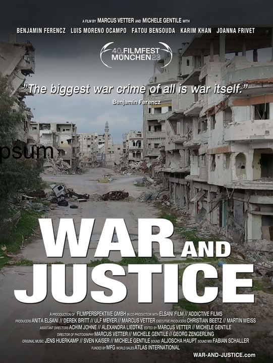 Affiche du film La Justice après la guerre, au cœur de la CPI (2023) de Marcus Vetter. Voir La Justice après la guerre, au cœur de la CPI en streaming / torrent sur meilleurs-films.fr