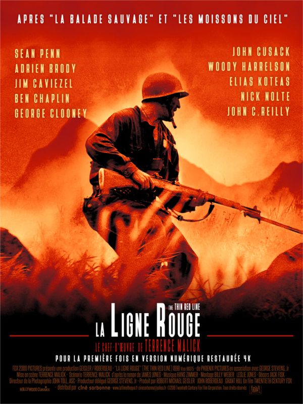 Affiche du film La Ligne rouge (1999) de Terrence Malick Affiche du film La Ligne rouge (1999) de Terrence Malick. Voir La Ligne rouge en streaming / torrent sur meilleurs-films.fr