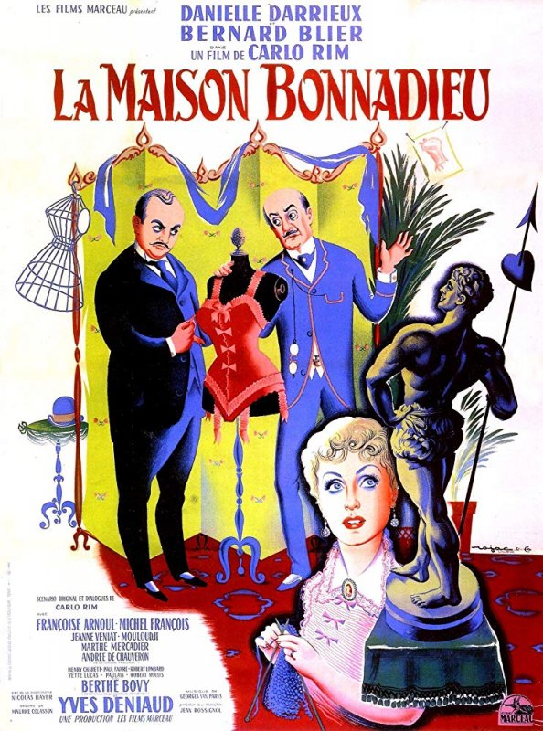 Affiche du film La Maison Bonnadieu (1951) de Carlo Rim. Voir La Maison Bonnadieu en streaming / torrent sur meilleurs-films.fr
