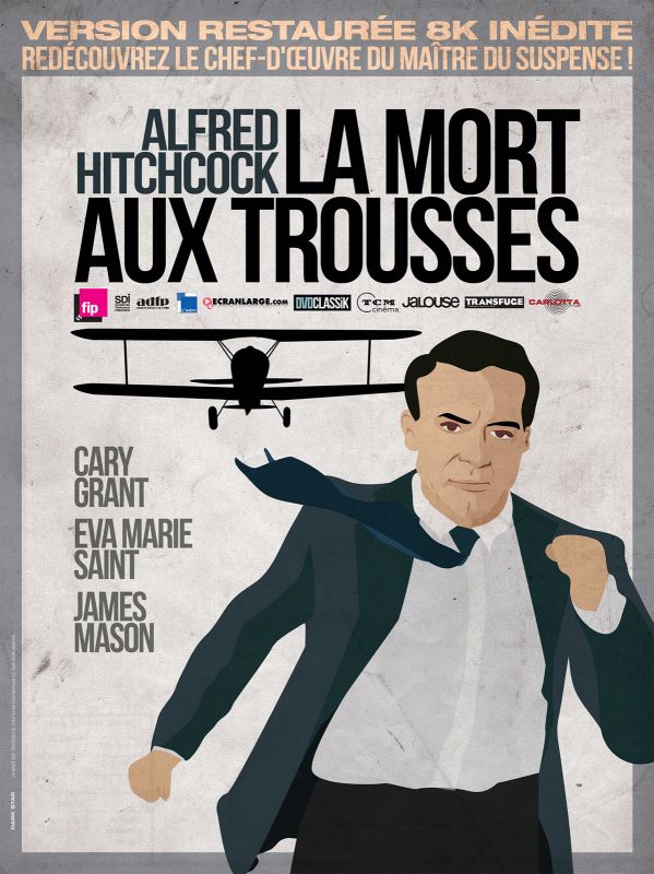 Affiche du film La Mort aux trousses (1959) de Alfred Hitchcock. Voir La Mort aux trousses en streaming / torrent sur meilleurs-films.fr