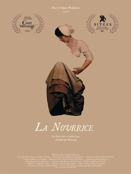 Affiche du court métrage La Nourrice (2025) de Arnold de Parscau. Voir La Nourrice en streaming / torrent sur meilleurs-films.fr