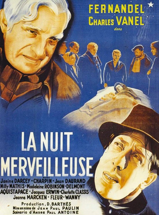 Affiche du film La Nuit Merveilleuse (1940) de Jean-Paul Paulin. Voir La Nuit Merveilleuse en streaming / torrent sur meilleurs-films.fr