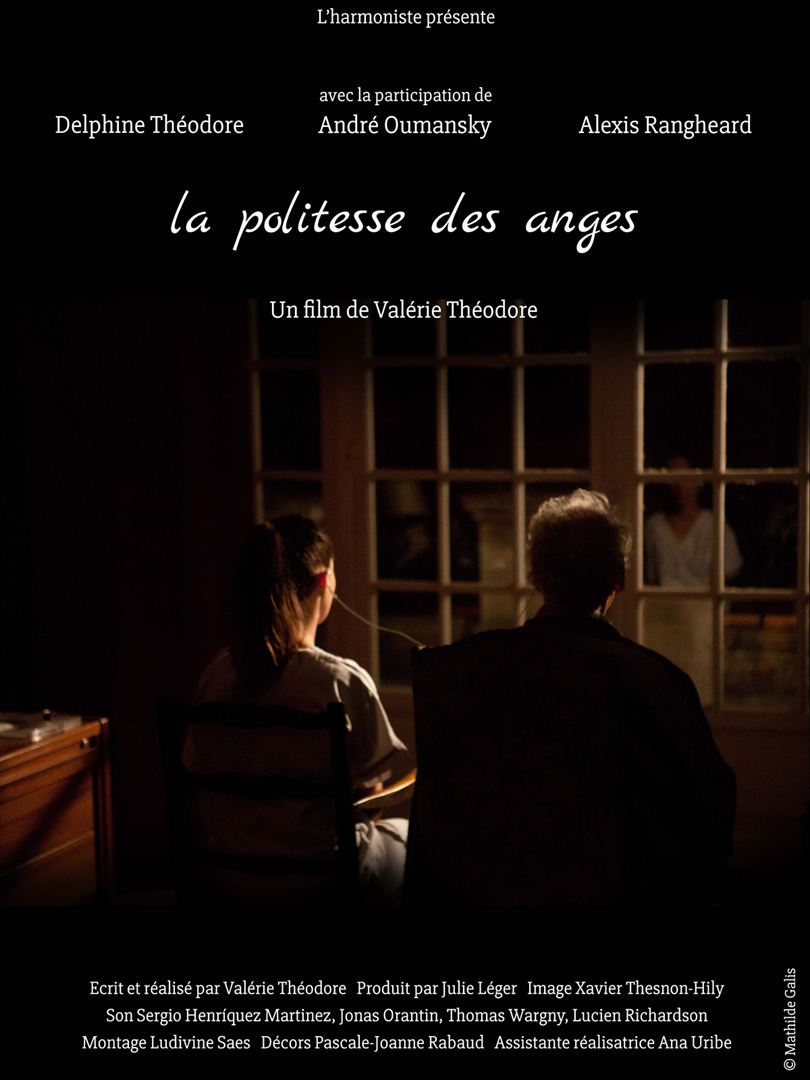 Affiche du court métrage La Politesse des anges (2016) de Valérie Théodore Affiche du court métrage La Politesse des anges (2016) de Valérie Théodore. Voir La Politesse des anges en streaming / torrent sur meilleurs-films.fr