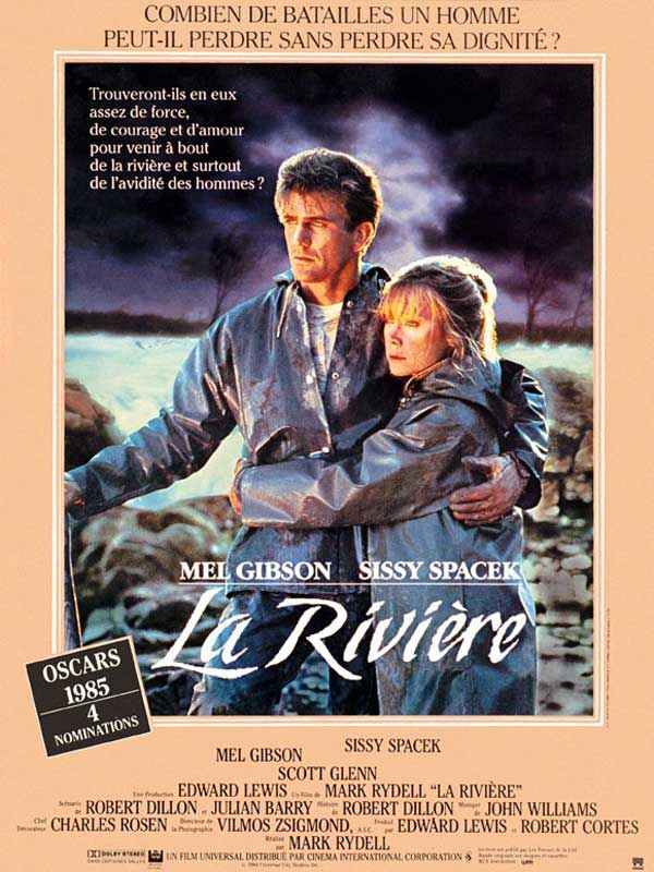 Affiche du film La Rivière (1984) de Mark Rydell. Voir La Rivière en streaming / torrent sur meilleurs-films.fr