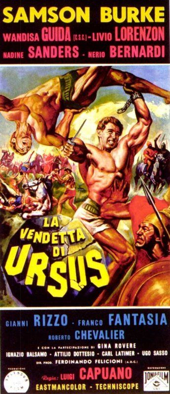 Affiche du film La Vengeance d’Ursus (1961) de Luigi Capuano. Voir La Vengeance d’Ursus en streaming / torrent sur meilleurs-films.fr