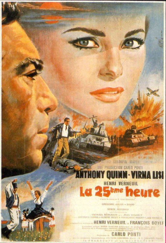 Affiche du film La Vingt-cinquième Heure () de Anthony Quinn. Voir La Vingt-cinquième Heure en streaming / torrent sur meilleurs-films.fr