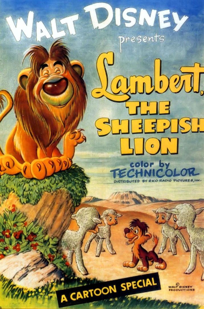 Affiche du court métrage Lambert le lion (1952) de Jack Hannah. Voir Lambert le lion en streaming / torrent sur meilleurs-films.fr