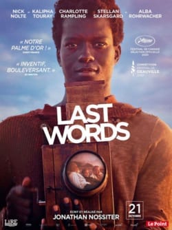 Affiche du film Last words (2020) de Jonathan Nossiter.