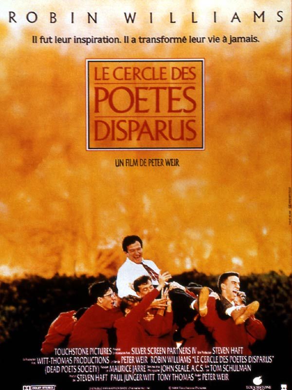 Affiche du film Le Cercle des poètes disparus (1989) de Peter Weir Affiche du film Le Cercle des poètes disparus (1989) de Peter Weir. Voir Le Cercle des poètes disparus en streaming / torrent sur meilleurs-films.fr
