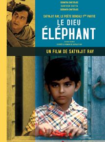 Affiche du film Le Dieu éléphant (1978) de Satyajit Ray. Voir Le Dieu éléphant en streaming / torrent sur meilleurs-films.fr