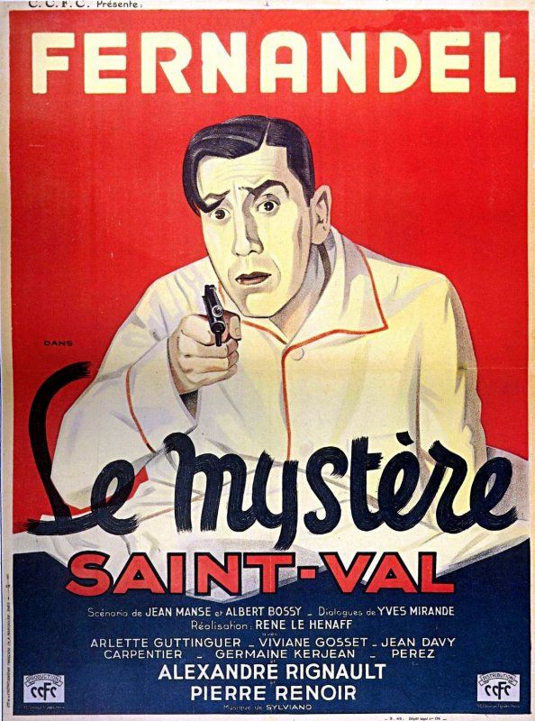 Affiche du film Le mystère Saint-Val (1945) de René Le Hénaff. Voir Le mystère Saint-Val en streaming / torrent sur meilleurs-films.fr