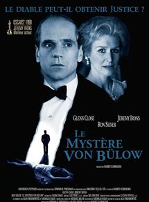 Affiche du film Le Mystère von Bülow (1990) de Barbet Schroeder. Voir Le Mystère von Bülow en streaming / torrent sur meilleurs-films.fr