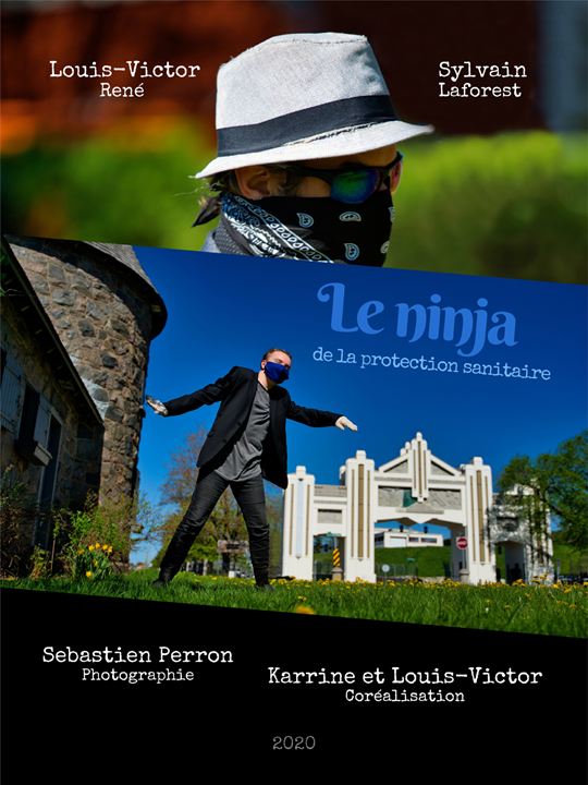 Affiche du court métrage Le Ninja de la protection sanitaire (2025) de Karrine Sévigny. Voir Le Ninja de la protection sanitaire en streaming / torrent sur meilleurs-films.fr