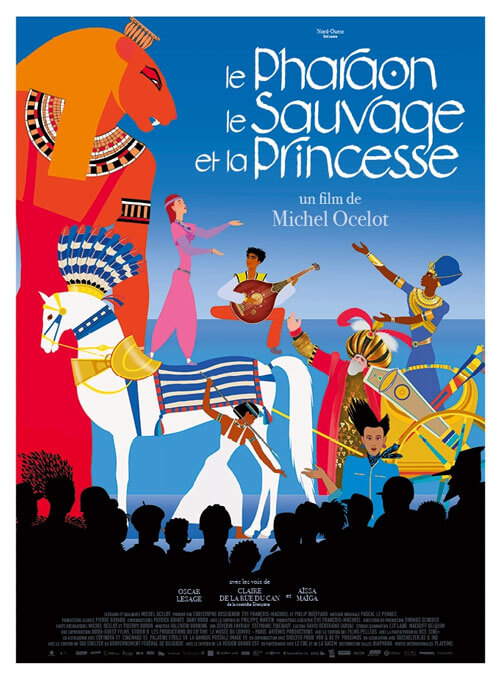 Affiche du film Le Pharaon, le Sauvage et la princesse (2022) de Michel Ocelot. Voir Le Pharaon, le Sauvage et la princesse en streaming / torrent sur meilleurs-films.fr