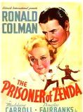 Affiche du film Le Prisonnier de Zenda (1937) de John Cromwell. Voir Le Prisonnier de Zenda en streaming / torrent sur meilleurs-films.fr