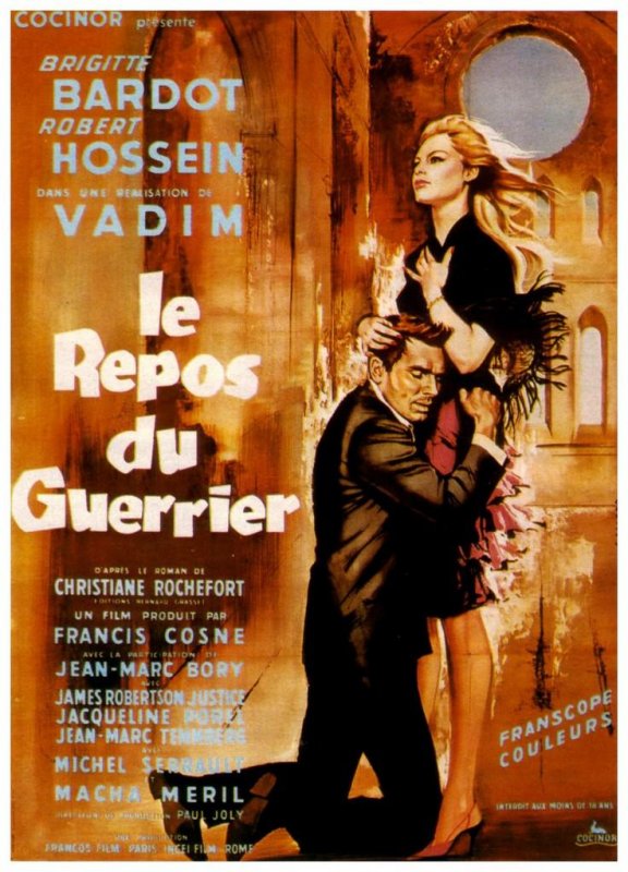 Affiche du film Le Repos du guerrier (1962) de Roger Vadim. Voir Le Repos du guerrier en streaming / torrent sur meilleurs-films.fr