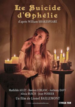 Affiche du film Le suicide d’ophélie (2021) de Lionel Baillemont.