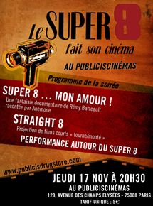 Affiche du film Le Super 8 fait son cinéma (2011) de Rémy Batteault. Voir Le Super 8 fait son cinéma en streaming / torrent sur meilleurs-films.fr