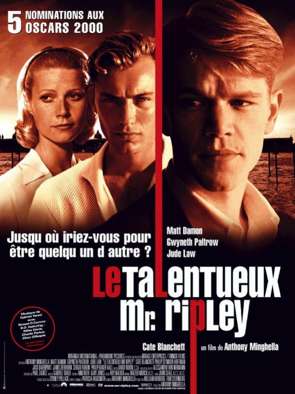 Affiche du film Le Talentueux M. Ripley (1999) de Anthony Minghella.
