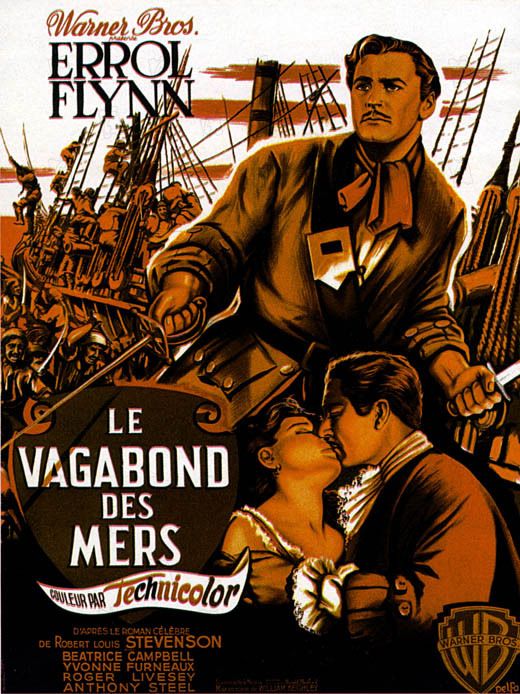 Affiche du film Le Vagabond des mers (1953) de William Keighley. Voir Le Vagabond des mers en streaming / torrent sur meilleurs-films.fr