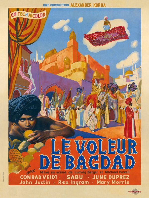 Affiche du film Le Voleur de Bagdad (1940) de Ludwig Berger. Voir Le Voleur de Bagdad en streaming / torrent sur meilleurs-films.fr