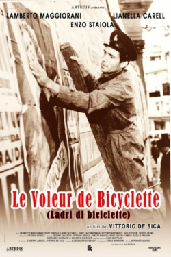 Affiche du film Le Voleur de bicyclette (1948) de Vittorio De Sica.
