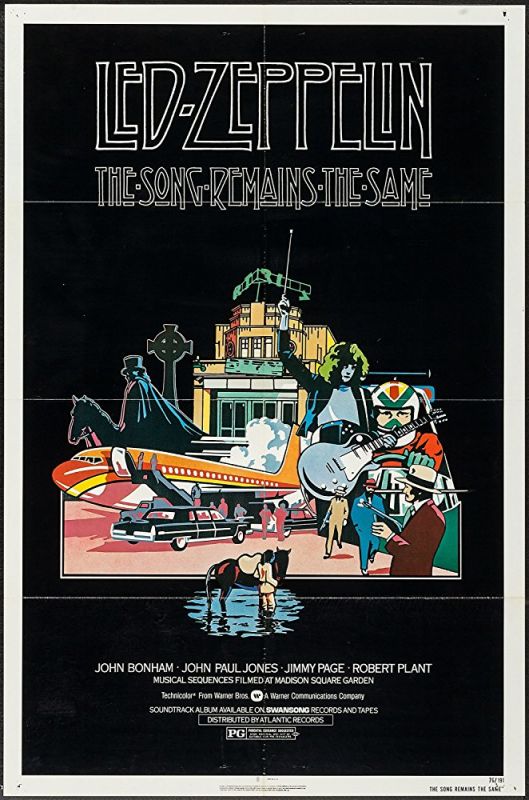 Affiche du film Led Zeppelin: The Song Remains The Same (1976) de Joe Massot. Voir Led Zeppelin: The Song Remains The Same en streaming / torrent sur meilleurs-films.fr