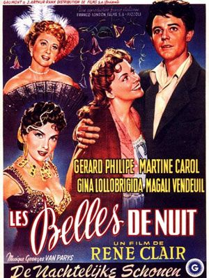 Affiche du film Les Belles de nuit (1952) de René Clair. Voir Les Belles de nuit en streaming / torrent sur meilleurs-films.fr