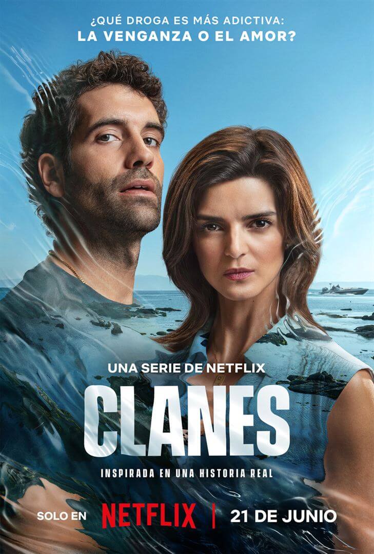 Affiche de la série Les Clans de la coke (2024) de Clara Lago. Voir Les Clans de la coke en streaming / torrent sur meilleurs-films.fr