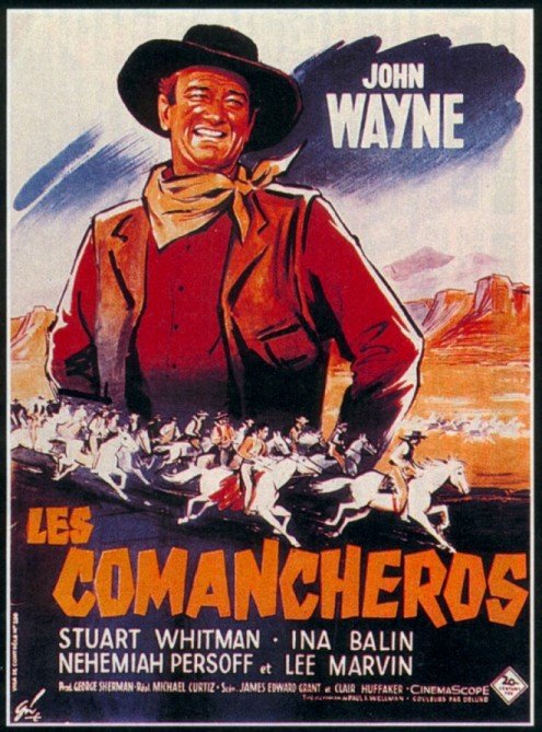 Affiche du film Les Comancheros (1961) de Michael Curtiz. Voir Les Comancheros en streaming / torrent sur meilleurs-films.fr