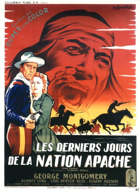Affiche du film Les derniers jours de la nation apache (1952) de Ray Nazarro. Voir Les derniers jours de la nation apache en streaming / torrent sur meilleurs-films.fr