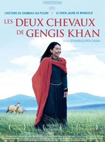 Affiche du film Les Deux chevaux de Gengis Khan (2009) de Byambasuren Davaa. Voir Les Deux chevaux de Gengis Khan en streaming / torrent sur meilleurs-films.fr