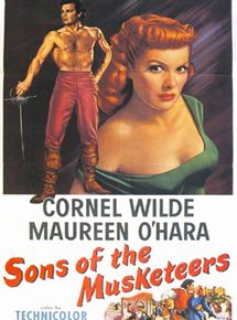 Affiche du film Les Fils des mousquetaires (1952) de Lewis Allen. Voir Les Fils des mousquetaires en streaming / torrent sur meilleurs-films.fr