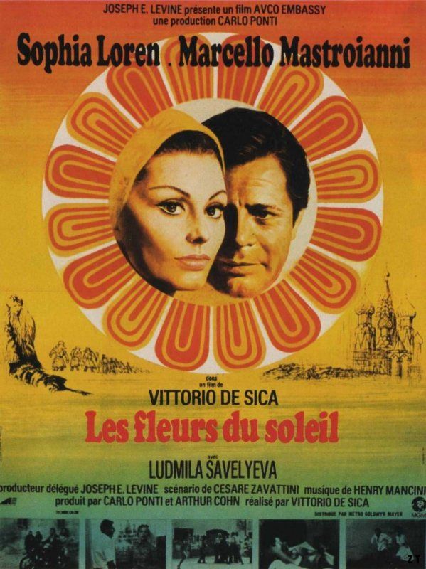 Affiche du film Les Fleurs du soleil (1970) de Vittorio De Sica. Voir Les Fleurs du soleil en streaming / torrent sur meilleurs-films.fr