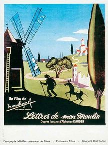 Affiche du film Les Lettres de mon moulin (1954) de Marcel Pagnol. Voir Les Lettres de mon moulin en streaming / torrent sur meilleurs-films.fr