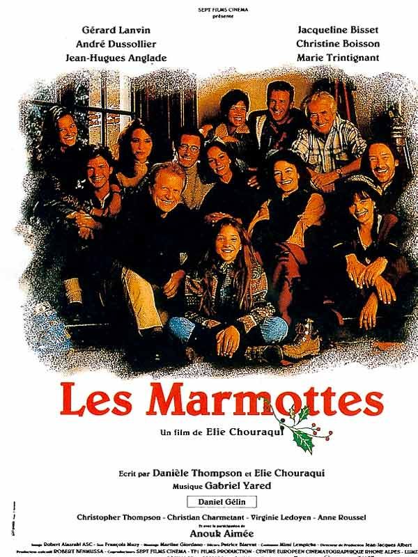 Affiche du film Les Marmottes (1993) de Élie Chouraqui Affiche du film Les Marmottes (1993) de Élie Chouraqui. Voir Les Marmottes en streaming / torrent sur meilleurs-films.fr