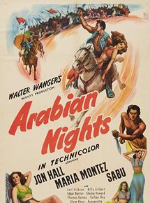 Affiche du film Les Mille et une nuits (1942) de John Rawlins. Voir Les Mille et une nuits en streaming / torrent sur meilleurs-films.fr