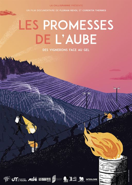 Affiche du film Les Promesses de l’aube – Des vignerons face au gel (2021) de Florian Revol. Voir Les Promesses de l’aube – Des vignerons face au gel en streaming / torrent sur meilleurs-films.fr