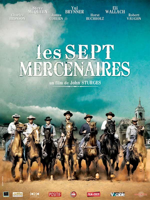 Affiche du film Les Sept mercenaires (1960) de John Sturges. Voir Les Sept mercenaires en streaming / torrent sur meilleurs-films.fr