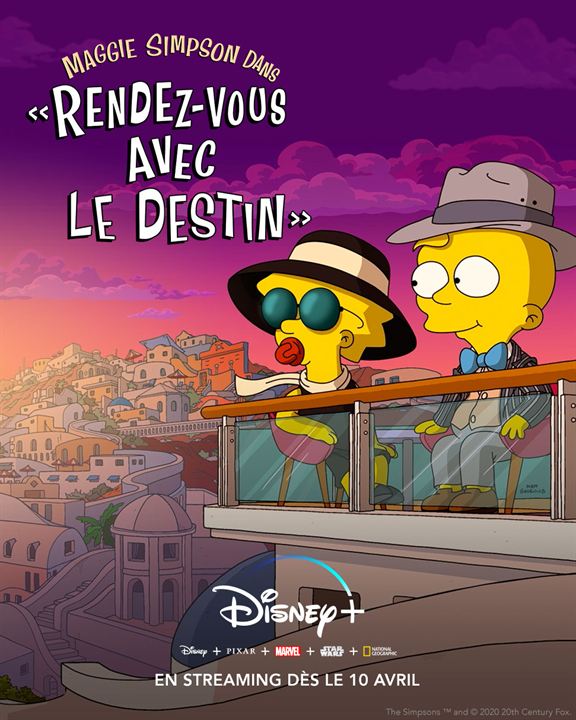 Affiche du court métrage Les Simpson : Rendez-vous avec le destin (2020) de David Silverman. Voir Les Simpson : Rendez-vous avec le destin en streaming / torrent sur meilleurs-films.fr