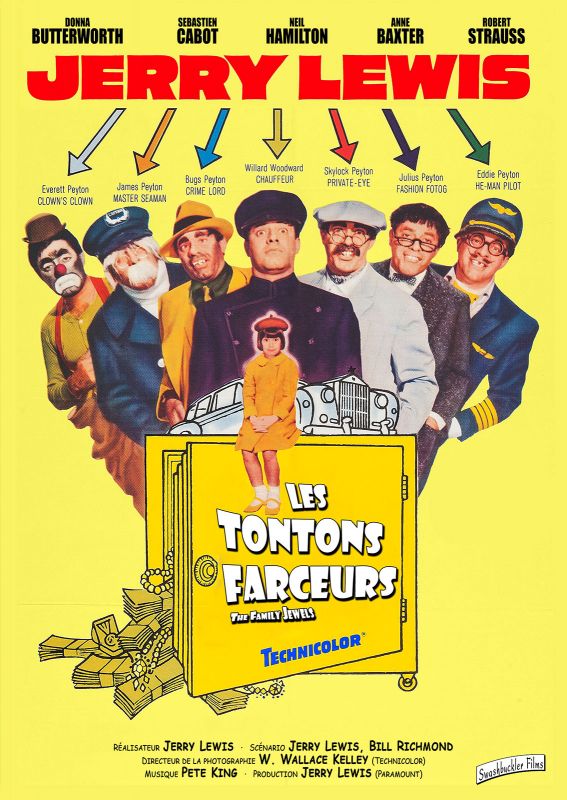 Affiche du film Les Tontons farceurs (1965) de Jerry Lewis. Voir Les Tontons farceurs en streaming / torrent sur meilleurs-films.fr