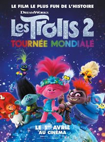 Affiche du film Les Trolls 2 – Tournée mondiale (2020) de Walt Dohrn. Voir Les Trolls 2 – Tournée mondiale en streaming / torrent sur meilleurs-films.fr
