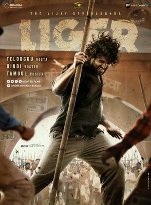 Affiche du film Liger (2022) de Puri Jagannadh. Voir Liger en streaming / torrent sur meilleurs-films.fr