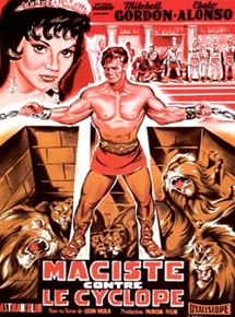 Affiche du film Maciste contre le cyclope (1961) de Antonio Leonviola. Voir Maciste contre le cyclope en streaming / torrent sur meilleurs-films.fr