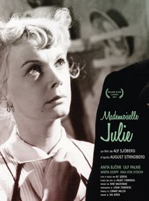 Affiche du film Mademoiselle Julie (1951) de Alf Sjoberg. Voir Mademoiselle Julie en streaming / torrent sur meilleurs-films.fr