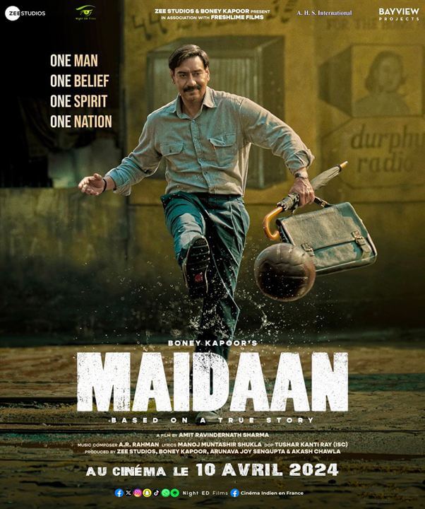 Affiche du film Maidaan (2024) de Amit Ravindernath Sharma. Voir Maidaan en streaming / torrent sur meilleurs-films.fr