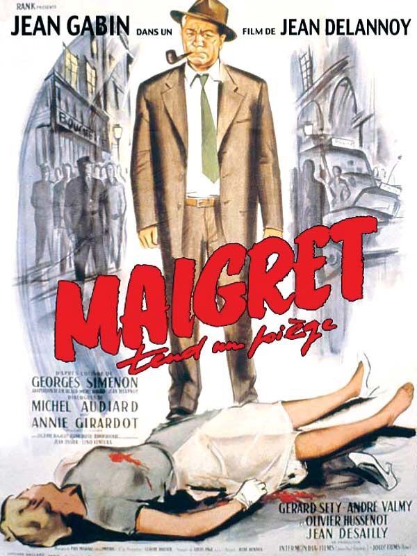 Affiche du film Maigret tend un piège (1958) de Jean Delannoy. Voir Maigret tend un piège en streaming / torrent sur meilleurs-films.fr