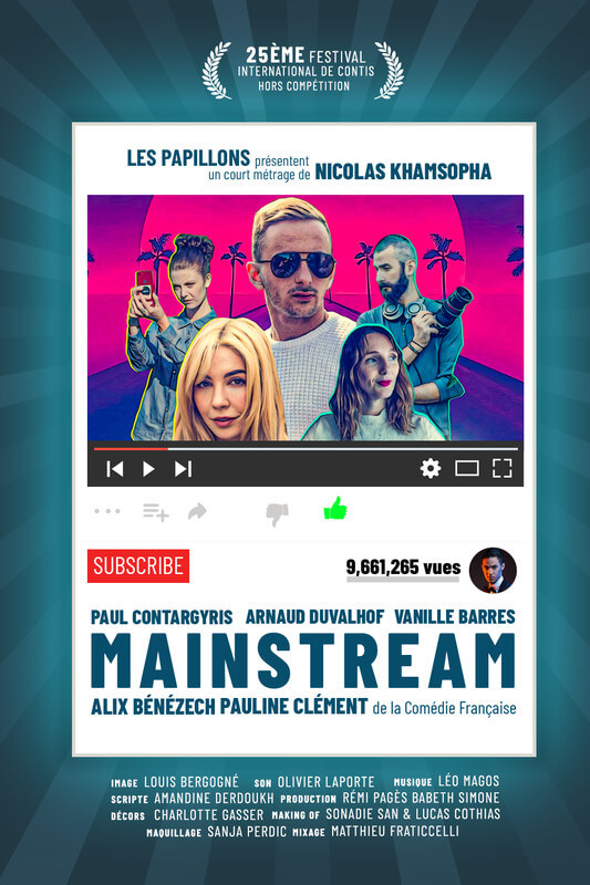 Affiche du court métrage Mainstream (2025) de Nicolas Khamsopha. Voir Mainstream en streaming / torrent sur meilleurs-films.fr